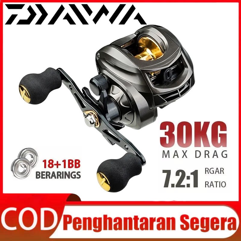 DAIWA Bc Reel Murch Mesin Casting Mesin Pancing Fishing Reel 7.2:1 Gear Ratio Baitcasting Reel