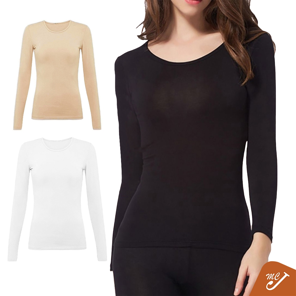 McJoden - SHIGA Women Long Sleeve T-Shirt Top Inner Wear Baju Perempuan Lengan Panjang