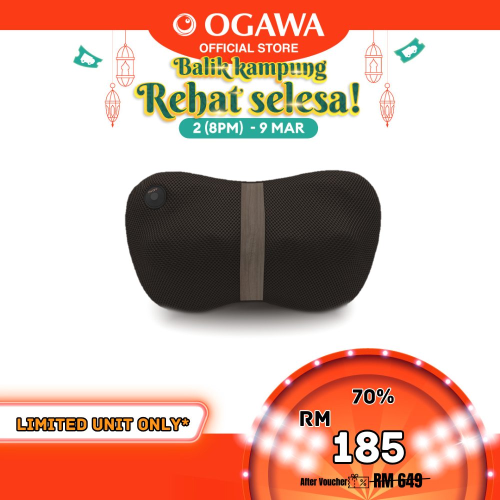 OGAWA Mobile Shiatsu Lite Shiatsu Kneading Massage Pillow