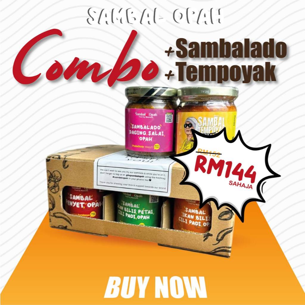 Combo Sambal Opah by Masmira | Sambal Nyet | Sambal Ready To Eat | Sambal Padu | Sambal Nyet