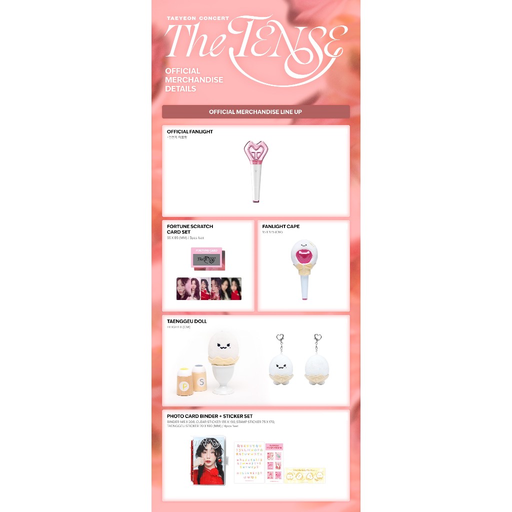 [IMPORTANT read description] TAEYEON CONCERT – The TENSE OFFICIAL MERCHANDISE