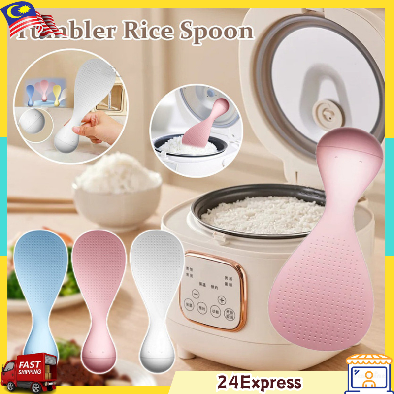 3PCS Creative Tumbler Rice Spoon Stand Up Non Stick Plastic Kitchen Tool Cooking Spoons…