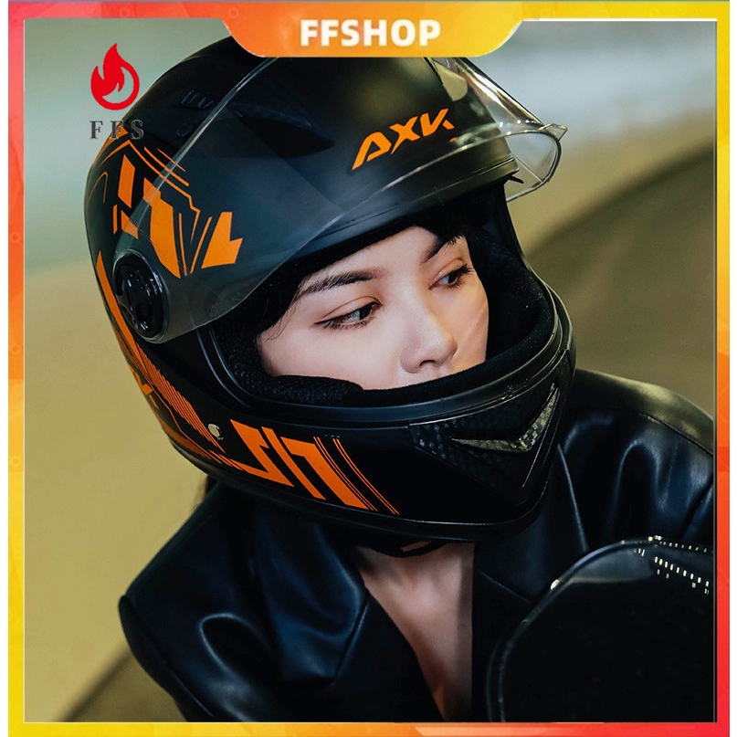 【FFS】AXK motorcycle helmet double sun visor medium full face sunscreen men and women riding helmet S&F