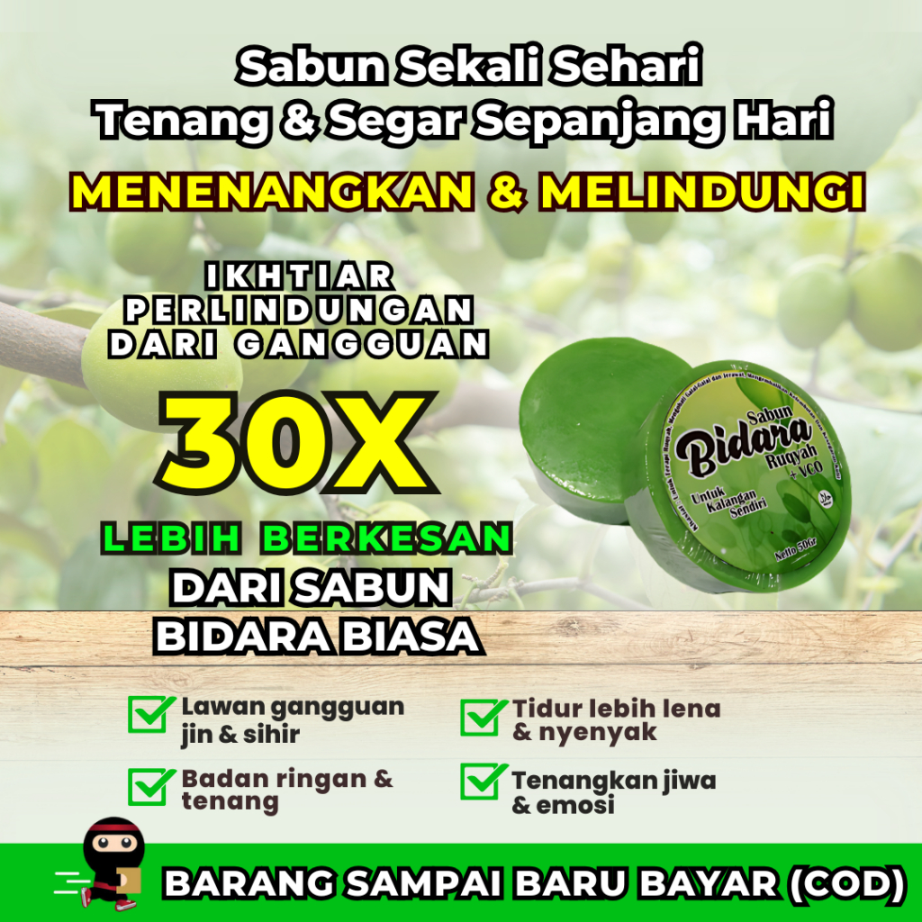 Sabun Bidara Ruqyah 30 Juzuk – Hilangkan Rasa Seram & Mimpi Buruk