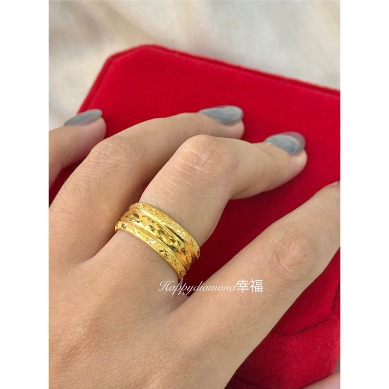 916 Gold ring budget besar cincin raya 8.5mm/ 916 emas cincin bajet besar cincin raya/ 916黄金戒指