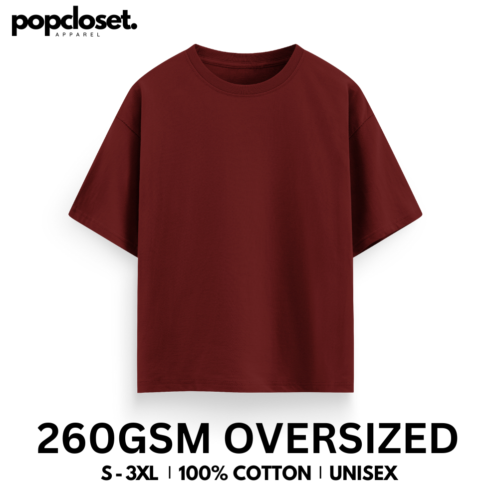 260GSM OVERSIZED T SHIRT 100% cotton plain tshirt woman men baju lelaki perempuan plus size baggy korean oversize 3xl