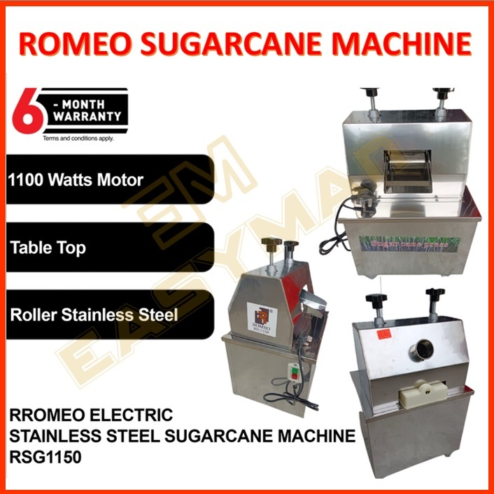 ROMEO RSG1150 Stainless Steel Sugarcane Juicer Machine/Mesin Tebu /Mesin Air Tebu 1100W (ELECTRIC)