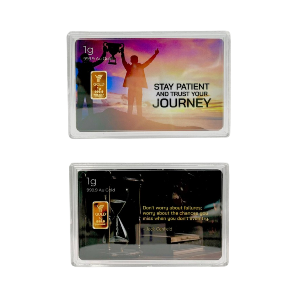 Gold Bar 1g 999.9 by YGold - Motivation Collection