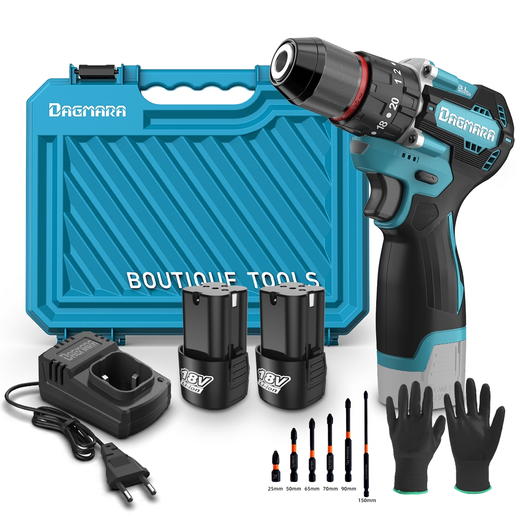DAGMARA Brushless Cordless Screwdriver Drill Li-Ion (10mm/18V)