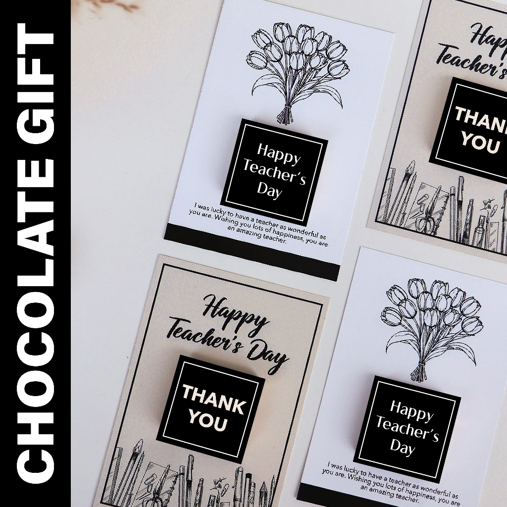 OHJOLLY 1Pcs Coklat Hari Guru Teacher Day Chocolate Gift Set Berlys Chocolate Doorgift Happy Teacher Day Gift Set