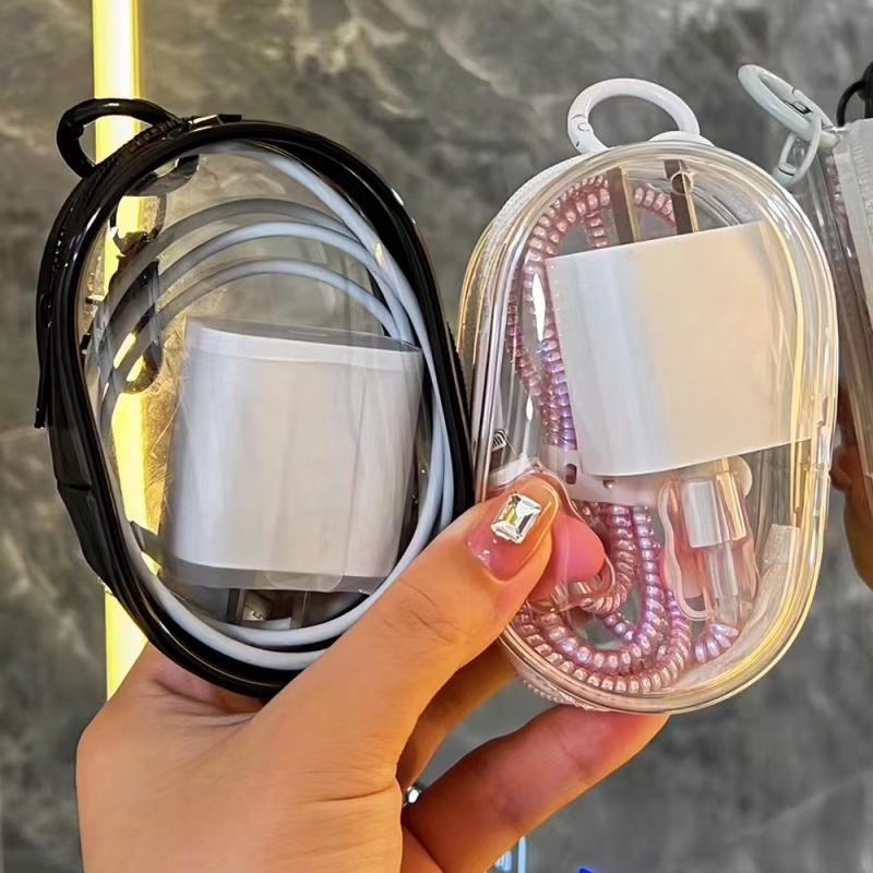 Cable Storage Box Data Line Organizer Clear Bag Cable Protective Cover Earphone Charger Case Data Cable U Disk Organizer