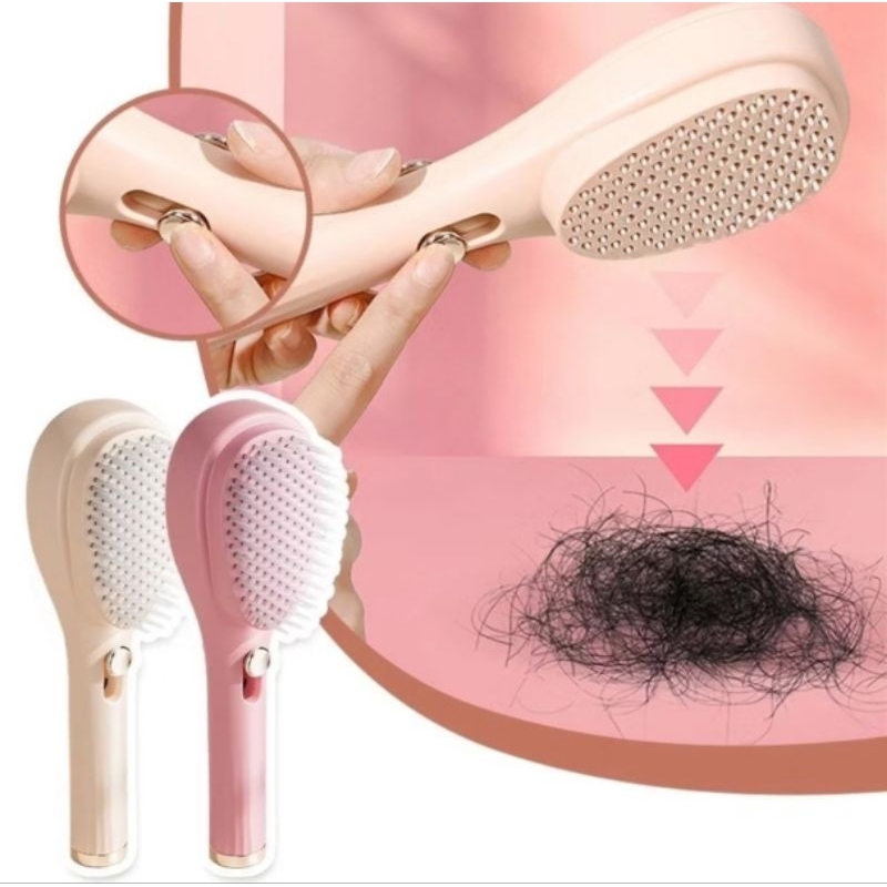 One-Pull Cleaning Hair Comb Scalp Massage Brush Anti-Static Retractable Hair Comb Women Curly Straight Thick Hair伸缩按摩梳