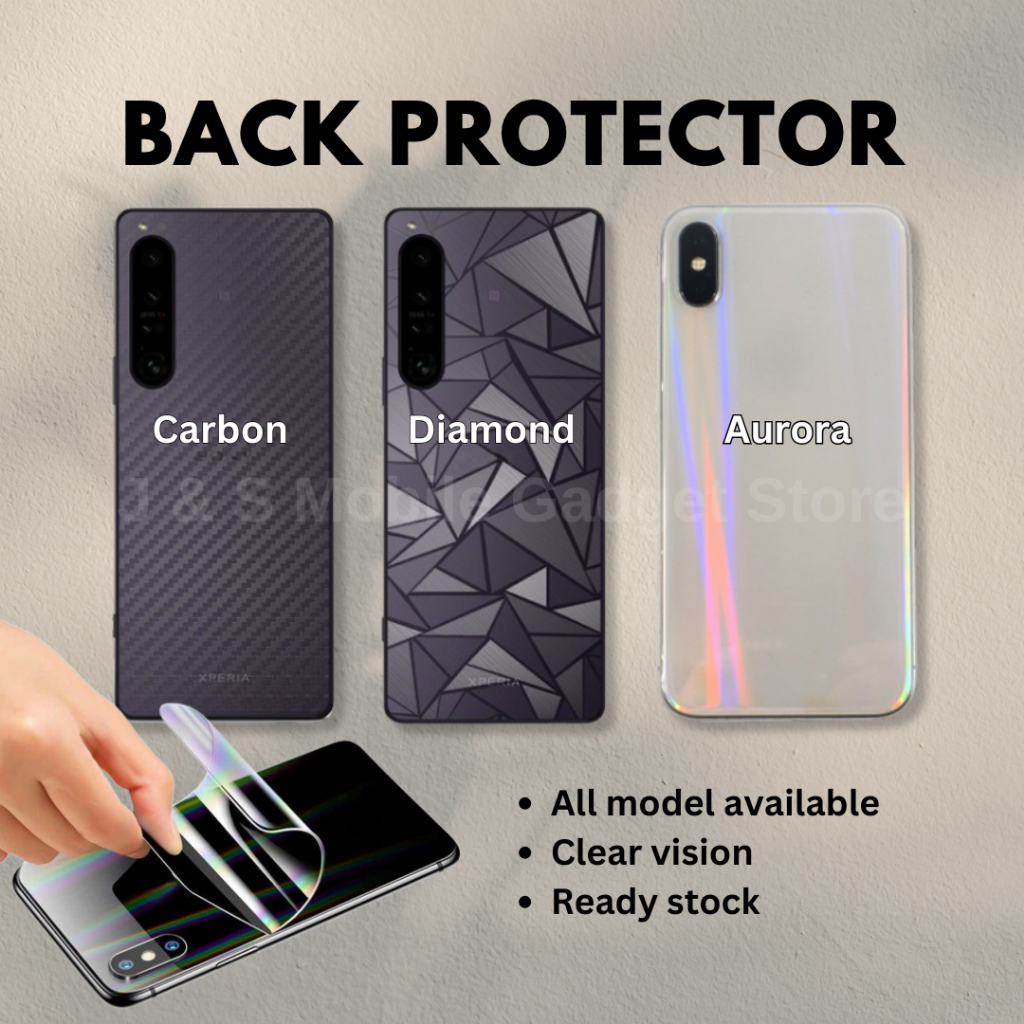 Xiaomi Poco M8 Pro / M7 4G 5G / Plus / Pro 5G / M6 Pro M5s M5 M4 M3 M2 / Pro / 3D Diamond / Aurora / Carbon Back Sticker