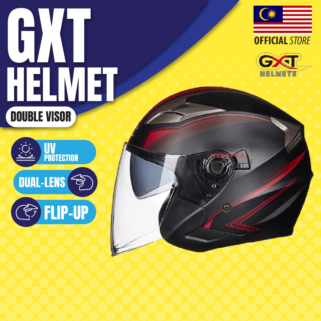 GXT™ Helmet Motor GXT Helmet Double Visor Topi keledar Motorcycle Helmet Motosikal Bike Motor Helmet Murah 頭盔