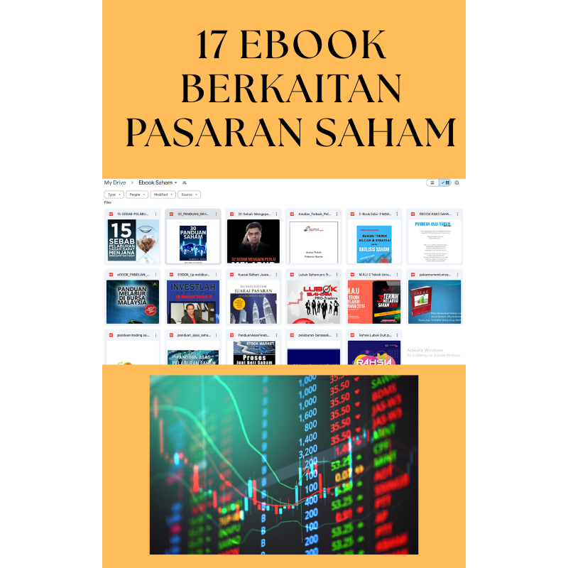 17 combo Ebook Berkaitan Pasaran Saham
