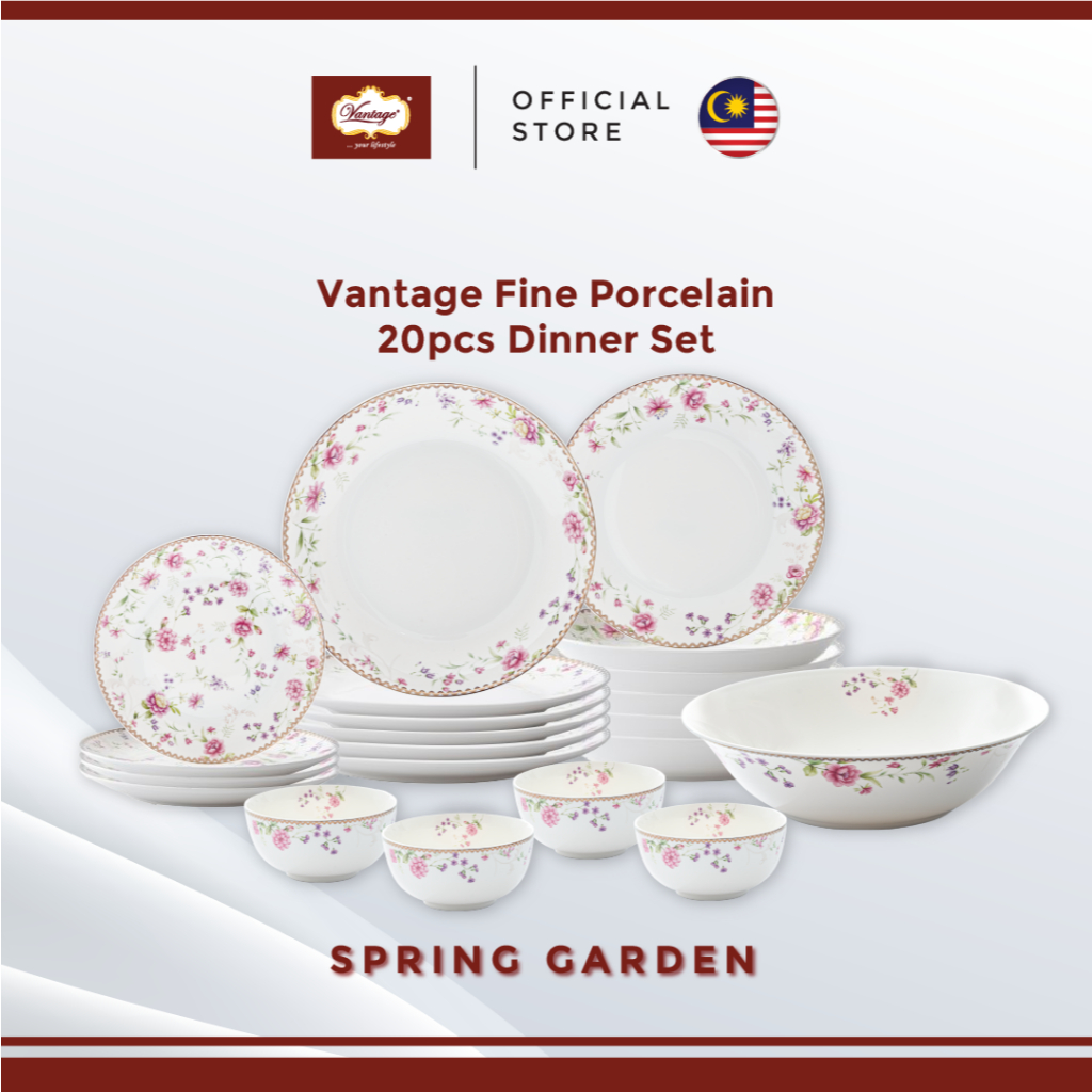 Vantage Fine Porcelain Spring Garden 20pcs Dinner Set
