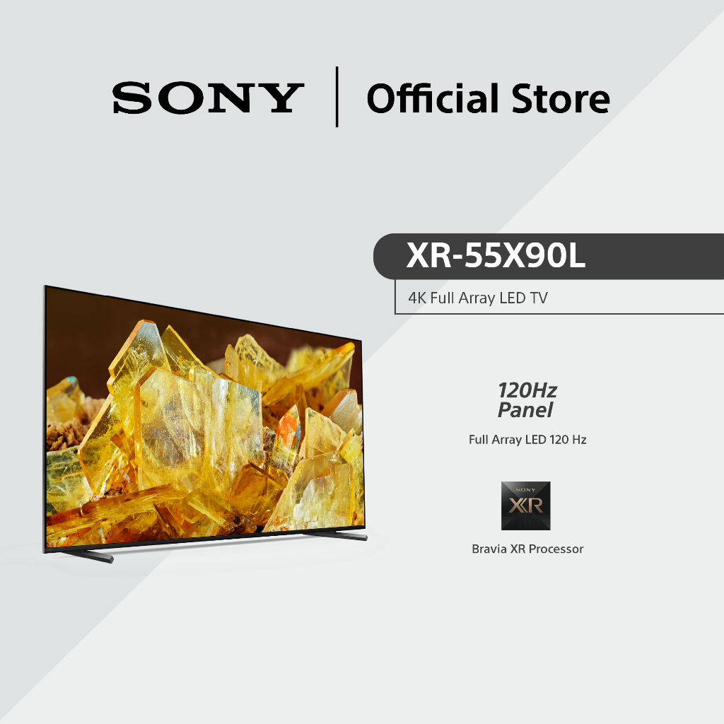 Sony 55" BRAVIA XR X90L | Full Array LED | 4K Ultra HD | High Dynamic Range (HDR) | Smart TV (Google TV) | 55X90L