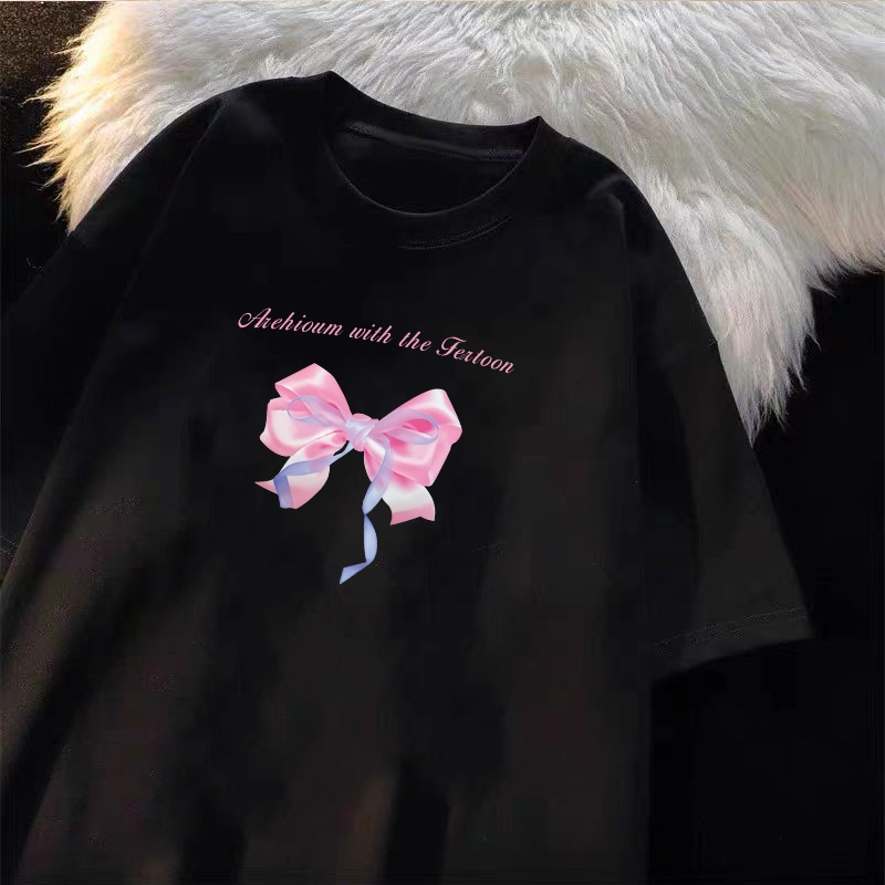 Korea style Baju wanita | Oversize T-shirt 100% kapas | Tunduk top kasual yang bergaya