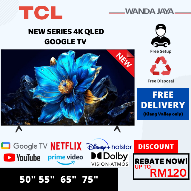 [FREE DELIVERY] TCL NEW 2025 QLED GOOGLE TV Televisyen 电视机