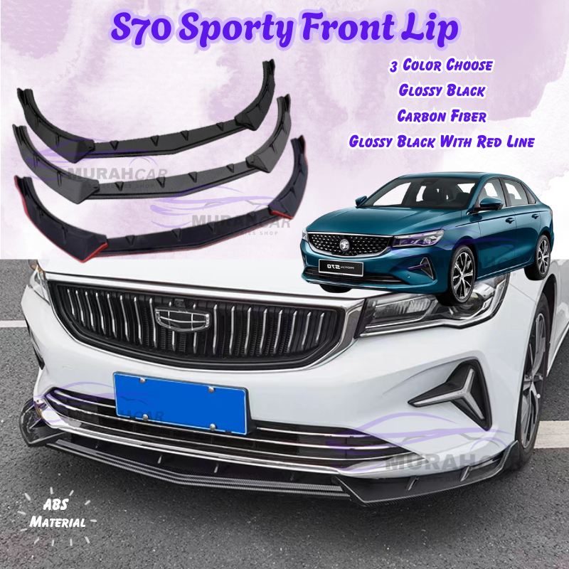 Proton S70 Front Bumper Lip Sporty Front Skirt Proton S70 Skirt Car Accessories Decoration Lips
