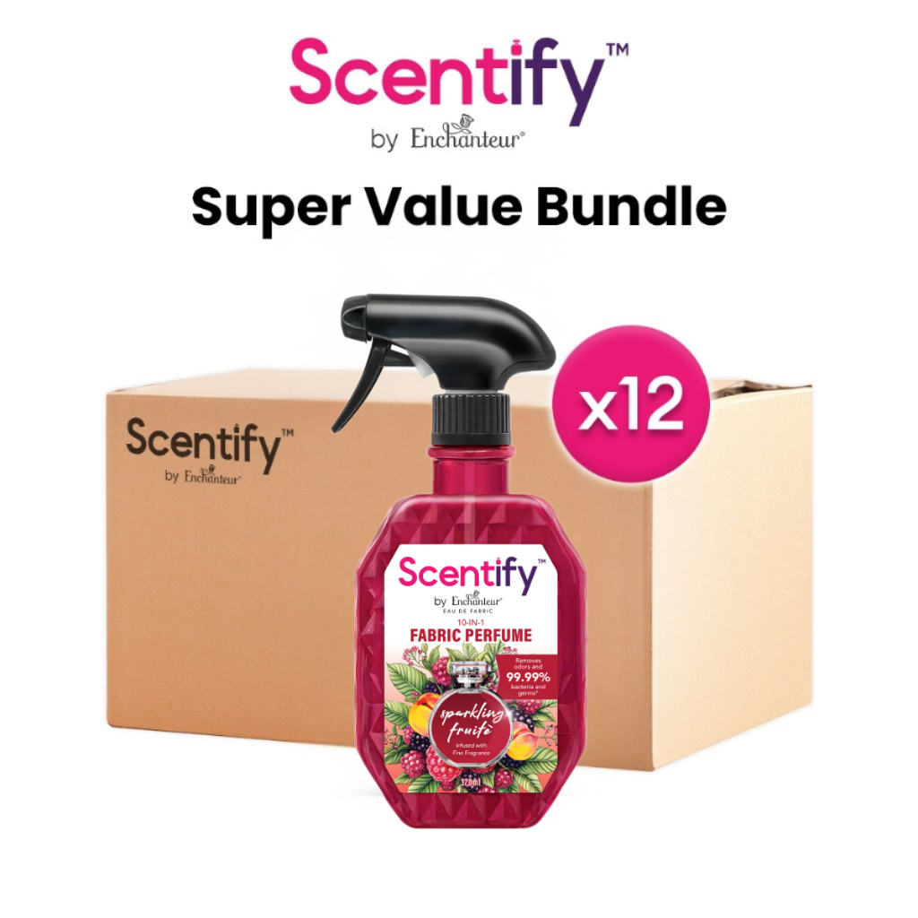 [Super Value Bundle of 12] SCENTIFY Eau De Fabric Sparkling Fruité 370ml
