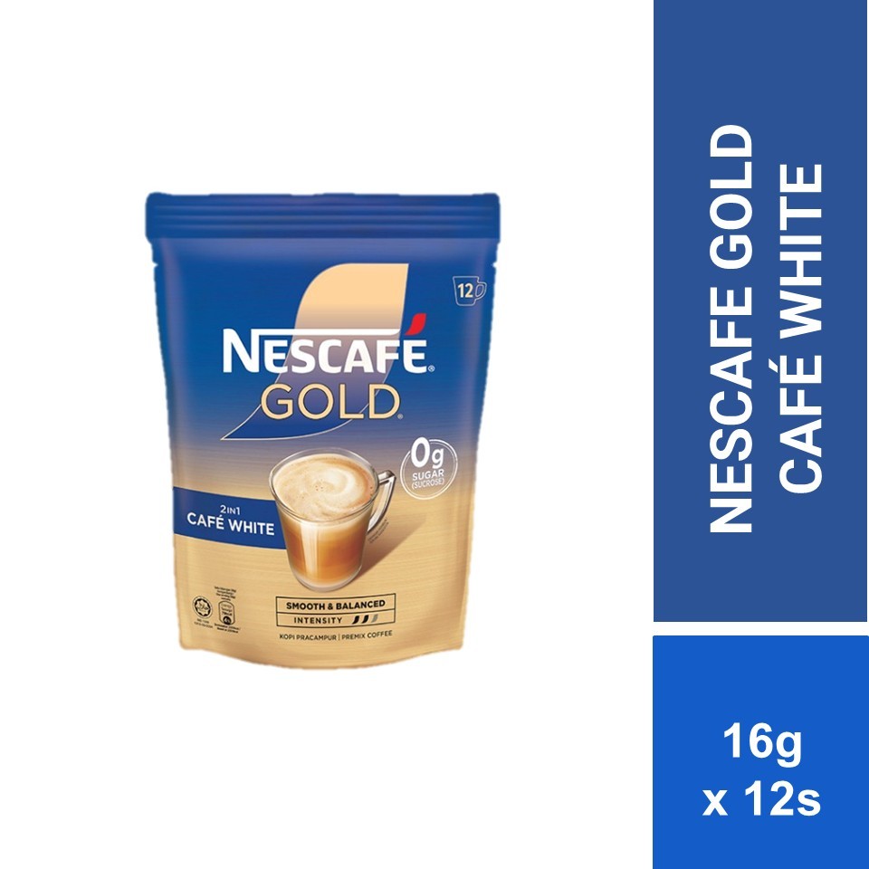 NESCAFÉ Gold 2in1 Café White - Coffee Mix Sticks with 0g Sugar,  12 Sticks 16g