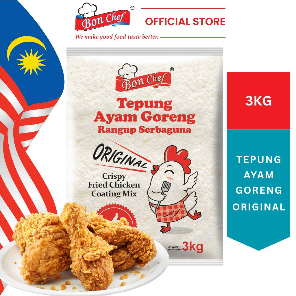 3KG x 1 PACK Tepung Ayam Goreng ORIGINAL Bon Chef