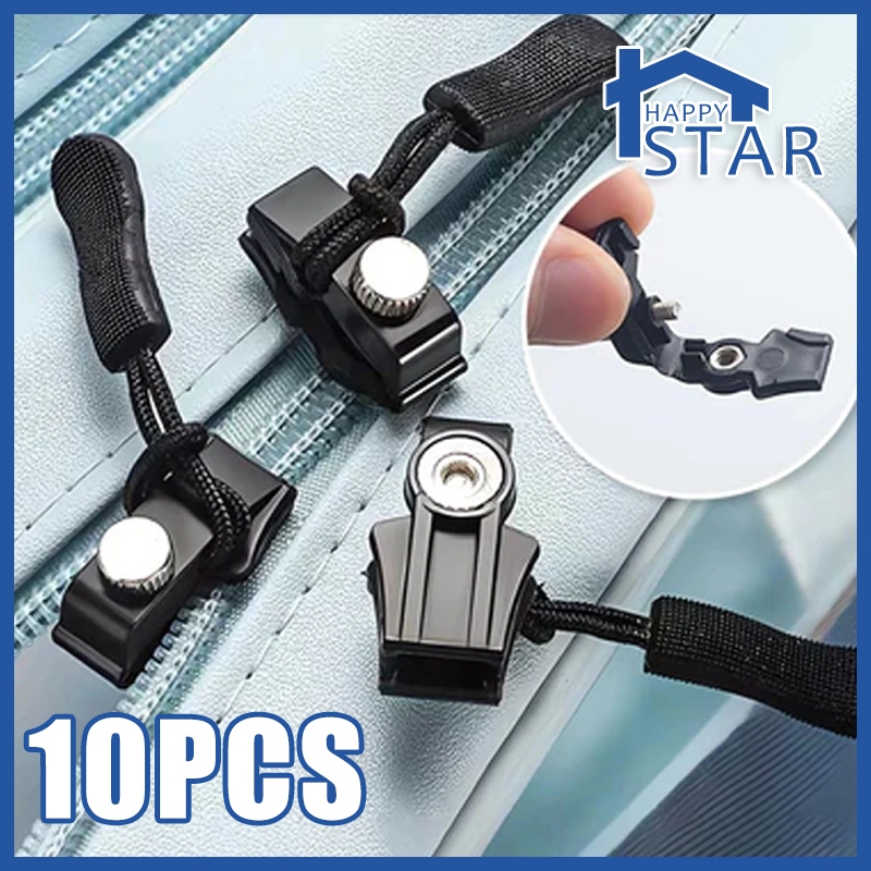 10Pcs Instant Zipper Pull - Metal Zipper Head Repairing Kit - For Jacket, Luggage Bag - DIY Sewing Tools - Detachable