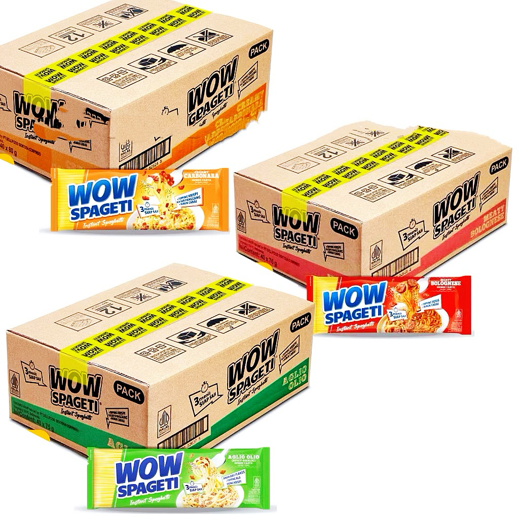 WOW and POP SPAGHETTI borong 1 KOTAK (40PCS) 3minit siap ready INSTANT NOODLE Halal