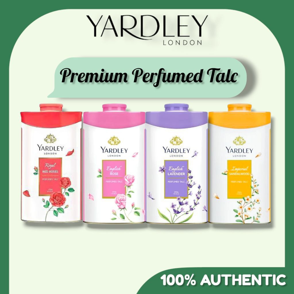 YARDLEY'S SIGNATURE PERFUMED TALCUM POWDER | PREMIUM PERFUMED TALC | REFRESHING FLORAL FRAGRANCES | BEDAK TALKUM WANGI