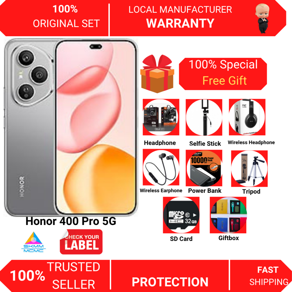 [ READY STOCK ] ⭐ Honor 400 Pro 5G ⭐ ⭐ Honor 400 5G ⭐ ⭐ Honor 400 Lite 5G ⭐ ( 100% ORIGINAL HONOR MALAYSIA )