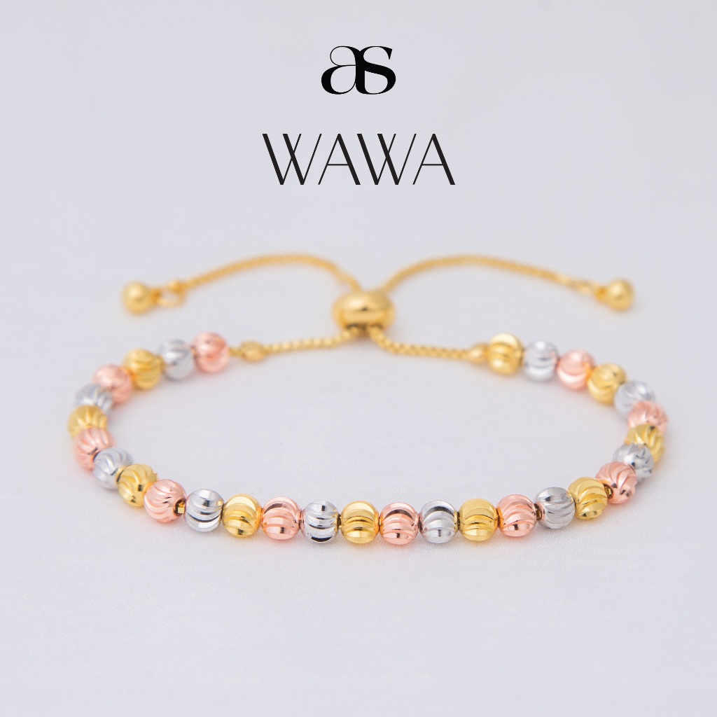 AS WAWA BRACELET CUSTOM BEADS GOLD