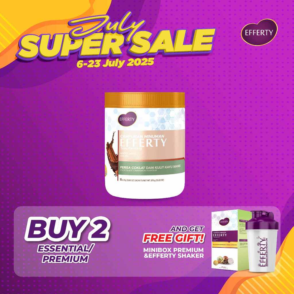 Efferty Minuman Campuran Susu Kambing - Perisa Coklat & Kayu Manis