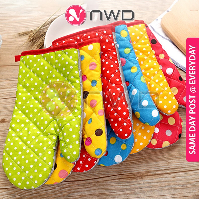 《 》Heat Insulation Baking Gloves Oven Mitts Kitchen Cookware Sarung Tangan 烘培手套 NWD