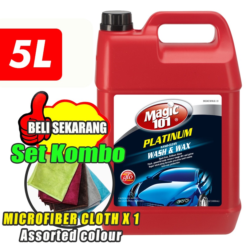 Magic 101 Platinum Nano-Clean Car Wash and Wax 5 Liter