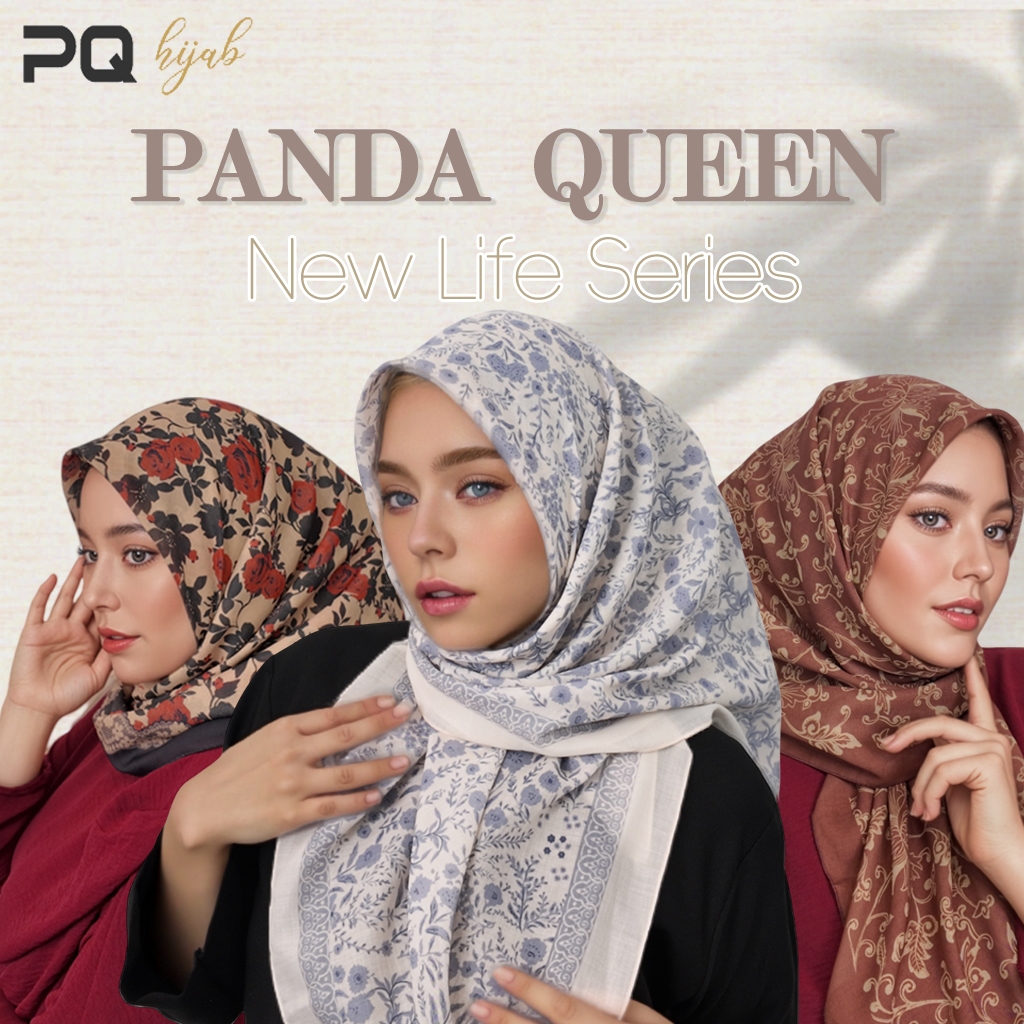 PANDA QUEEN CORAK PRINTED HIJAB PRINTED TUDUNG RAYA 2025 BAWAL PRINTED TUDUNG BAWAL TUDUNG BAWAL
