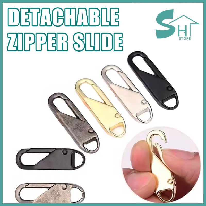10Pcs Slider Zipper Head Puller Extender Detachable Repair Zipper Clothes Accessories Universal Slider Kit Craft Backp