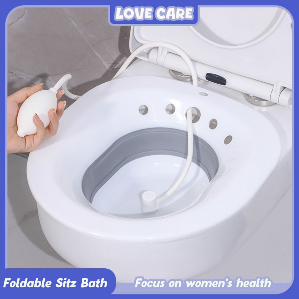 Bathtub for Hemorrhoids Bath for Toilet Seat Postpartum Care Bath Kit for Women Collapsible Flusher