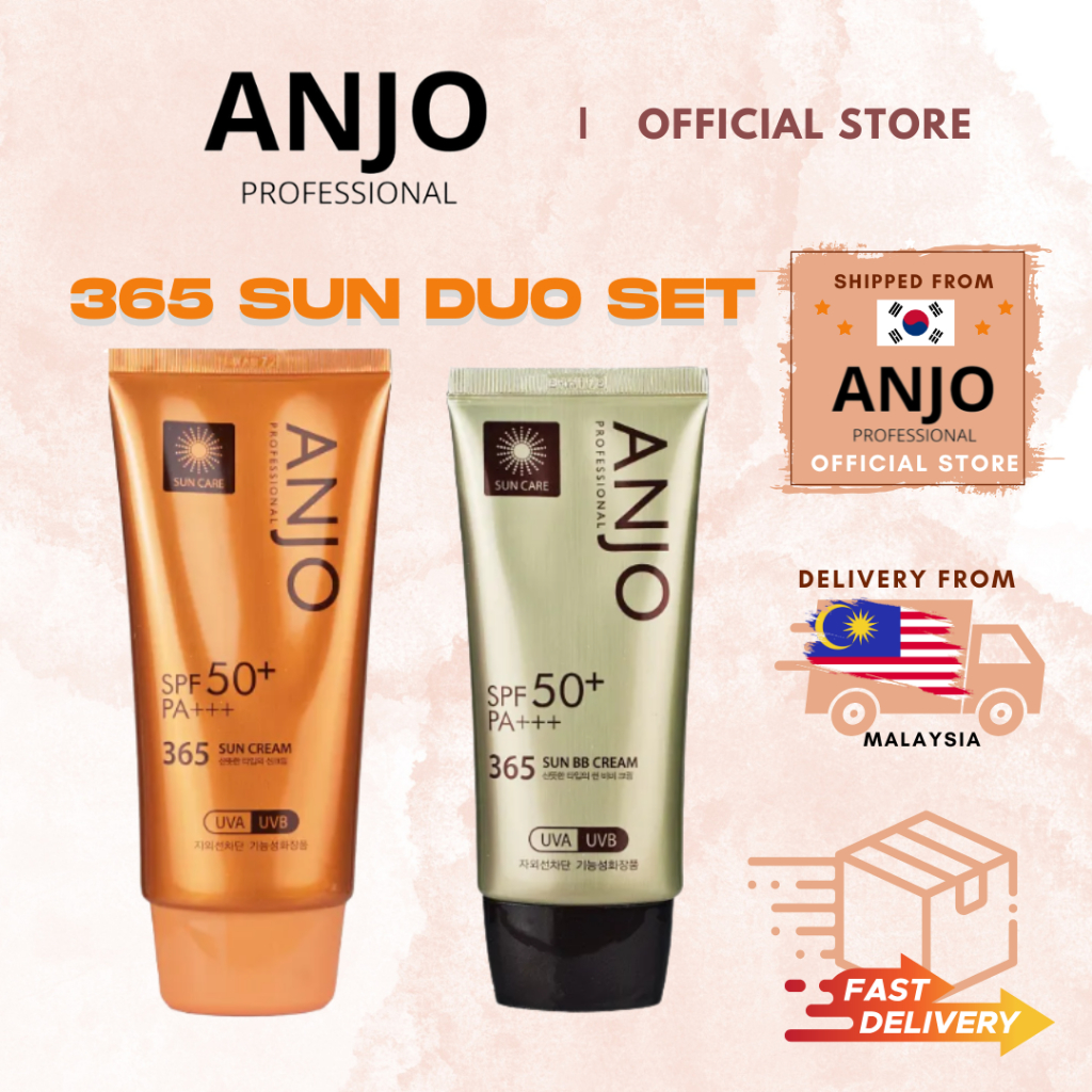ANJO Professional 365 Sun Duo Set (365 Sun Cream 70g + 365 Sun BB Cream 50g) SPF50+ PA+++