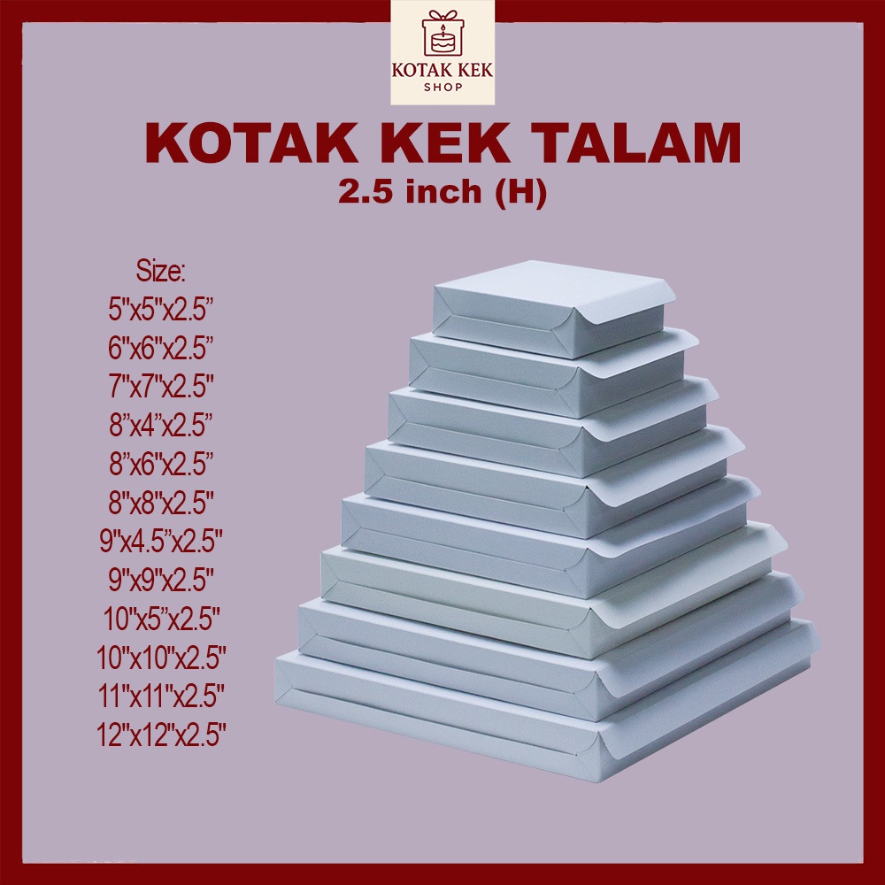 Kotak Kuih Talam Lapis Donut cheese tart Apam creampuff bomboloni Cake Box Pizza Box Kotak Kek Tapak Kuda Ivox TBF Rora
