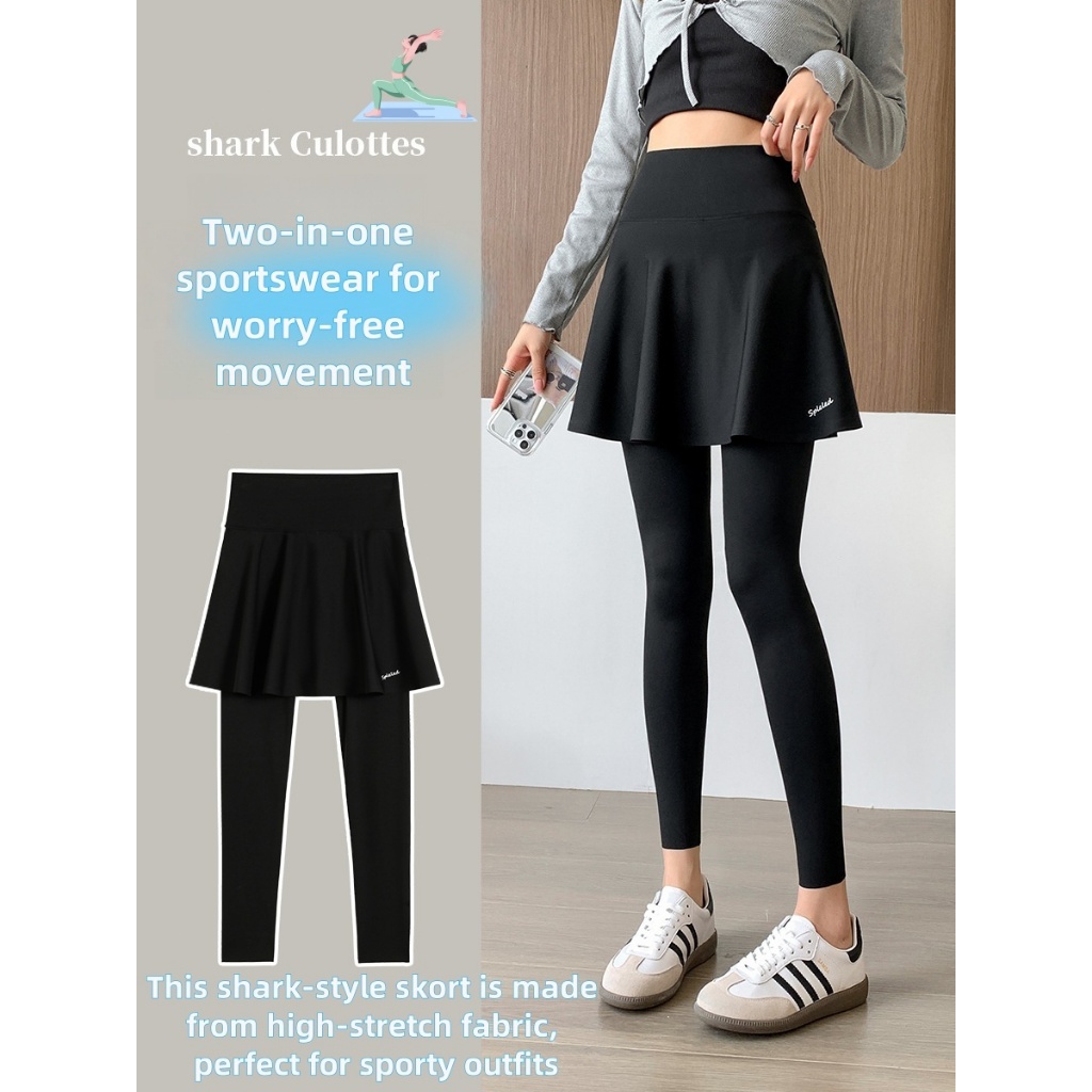 2-in-1 High Waist Yoga Skirt Leggings for Women – Stretchy, Sculpting, and Perfect for Workouts & Running