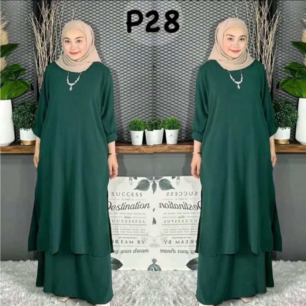 New Suit Bella Set Muslimah Plain Ironless Labuh Wanita Clothing