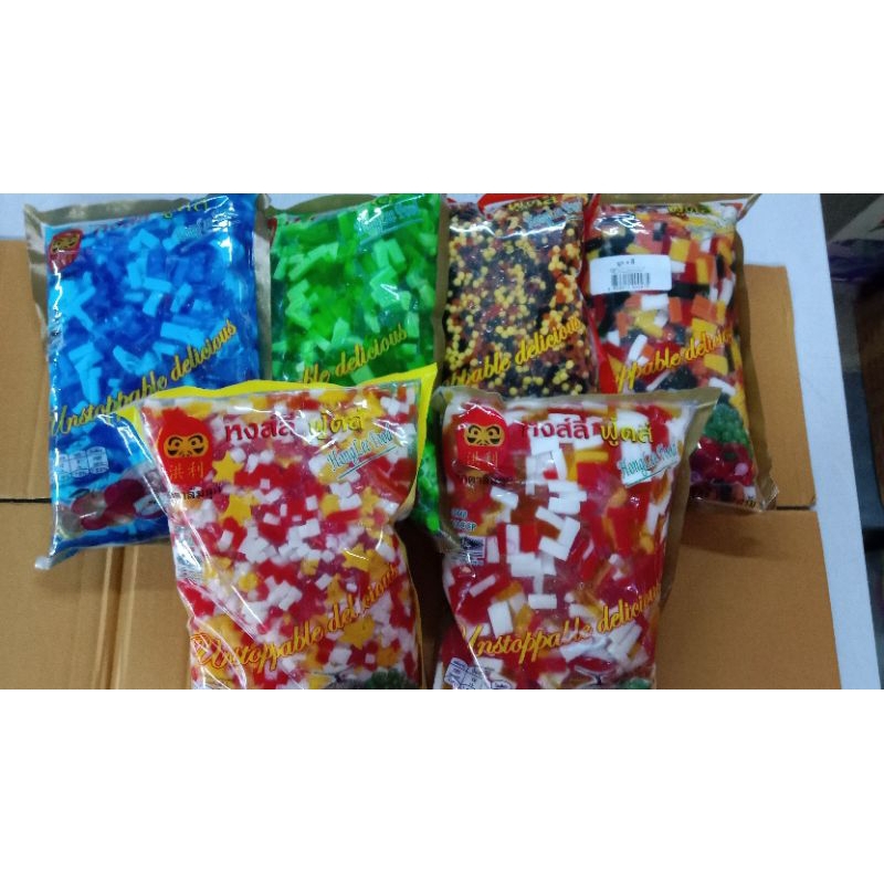 Rainbow fruity jelly/bubble jelly/topping thai jelly air