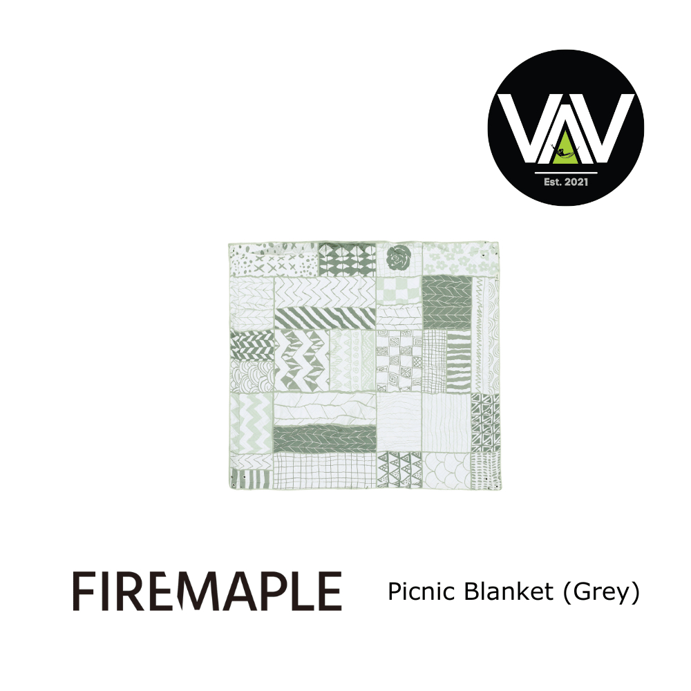 FIREMAPLE Picnic Blanket Grey / Black