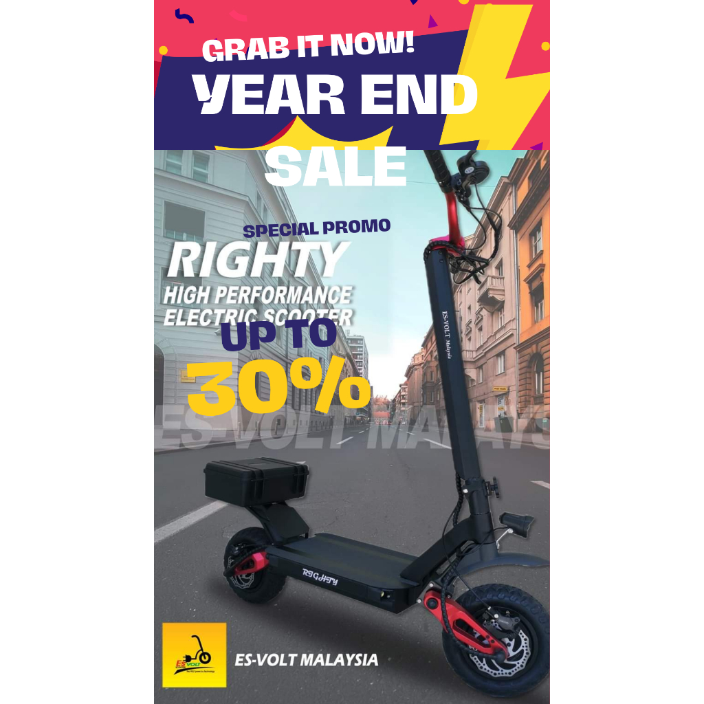 ES Volt Righty 2024 High performance 60V 23AH 6000W POWER Electric Scooter 70-99KmH