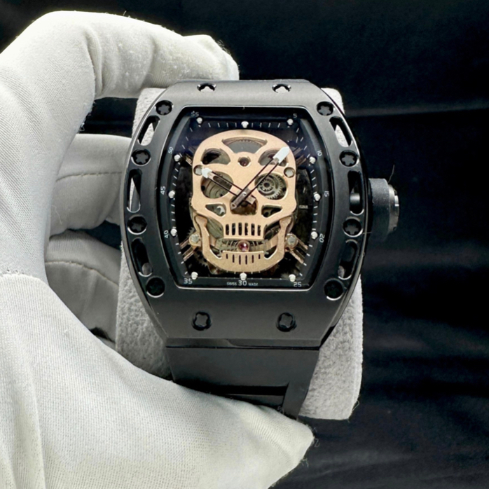 READY STOCK RM SKULL 50MM X 42MM AUTOMATIC MEN WATCH