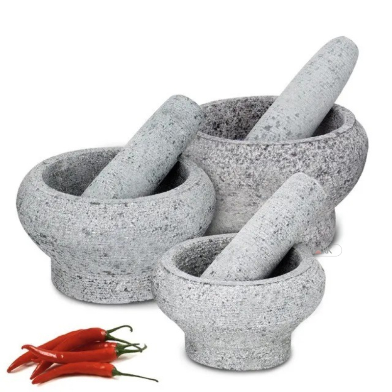 Stone Mortar And Pestle Lesung Batu Granite Stone Mortal Pestle Set Lesung Gesek Batu High Quality Mortar And Pestle