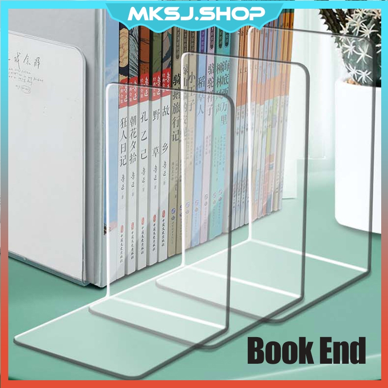 Book End Desk Organizer Books Stand Desktop Bookshelf Simple Stationery Holder Office File Rack