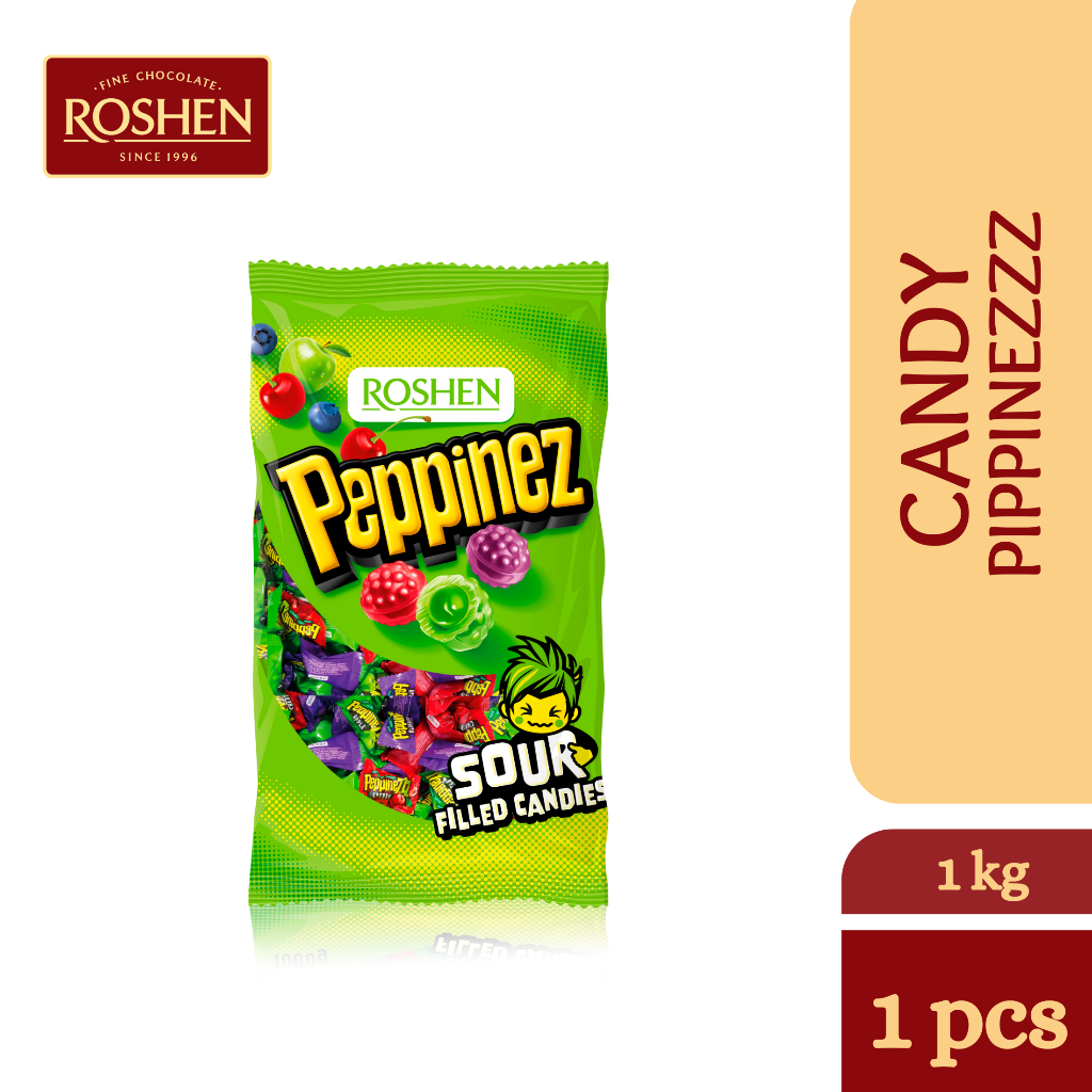 ROSHEN Peppinezz Sour Candy (1kg) Roshen gula gula keras masam