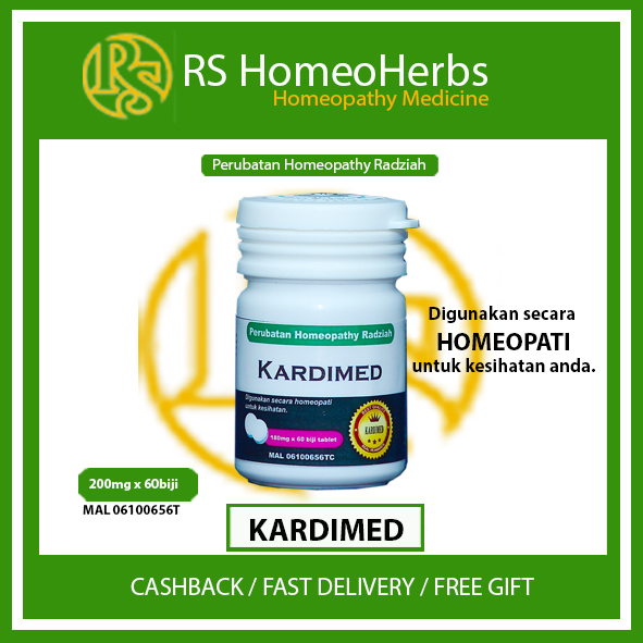 KARDIMED - Formulasi Homeopathy 60 biji tablet lulus KKM tanya dadah